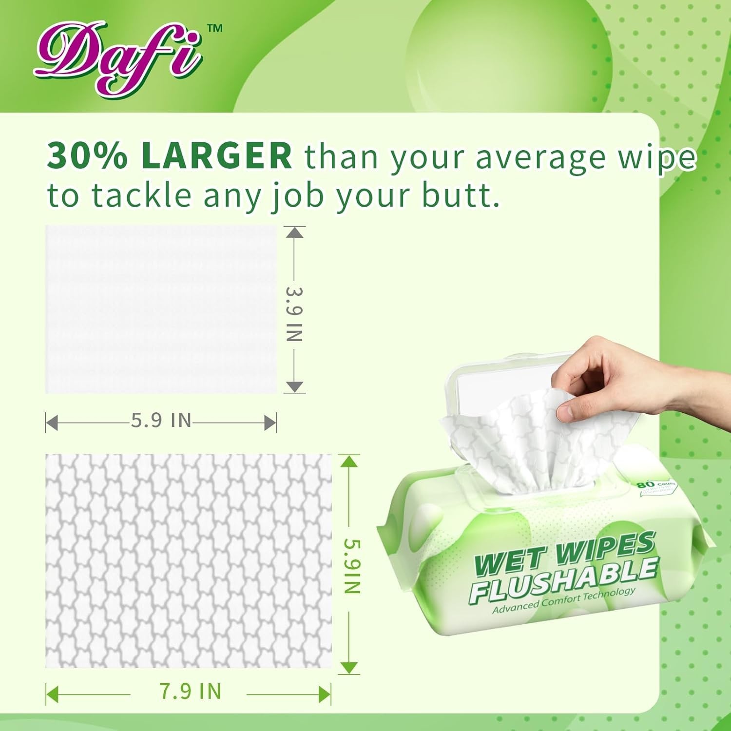 Eco-Friendly Flushable Wipes – 480 Count & 100% Plant-Based for Sensitive Skin