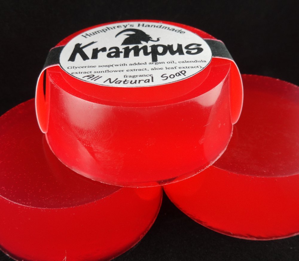KRAMPUS Christmas Soap Beard Wash Bar Peppermint Essential Oil Men’s Shave