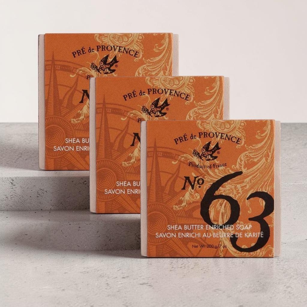 Pre de Provence No. 63 Men’s Shea Butter Cube Soap (200g) – Pack of 3