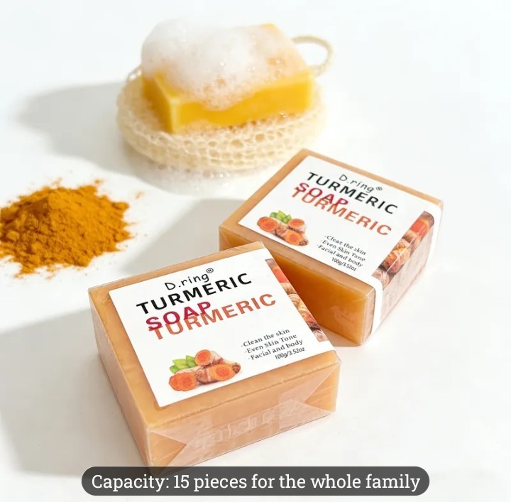 D.ring Turmeric Moisturizing & Even Skin Tone Bar Soap Set, 15 Pack