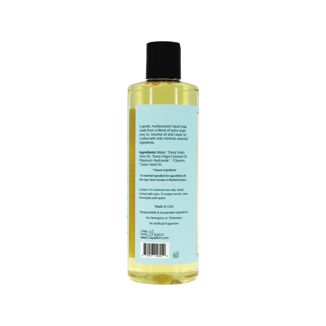 Liquid Castile Soap (Disc Cap) – Organic Ingredients, Gentle For Sensitive Skin