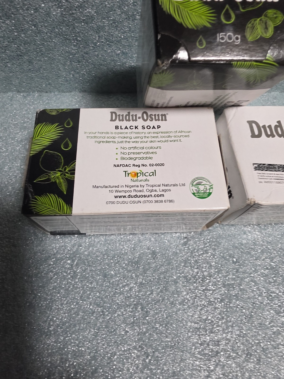 Dudu Osun African Black Soap 150g for eczema, Acne New Packing Pack of 3