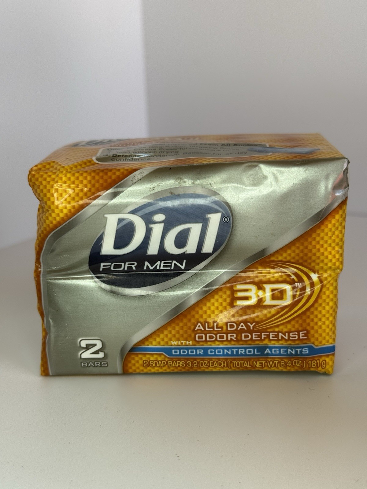 DIAL FOR MEN Odor 3D All Day Odor Defense 2 Bars 3.2 Oz Each- Discontinued