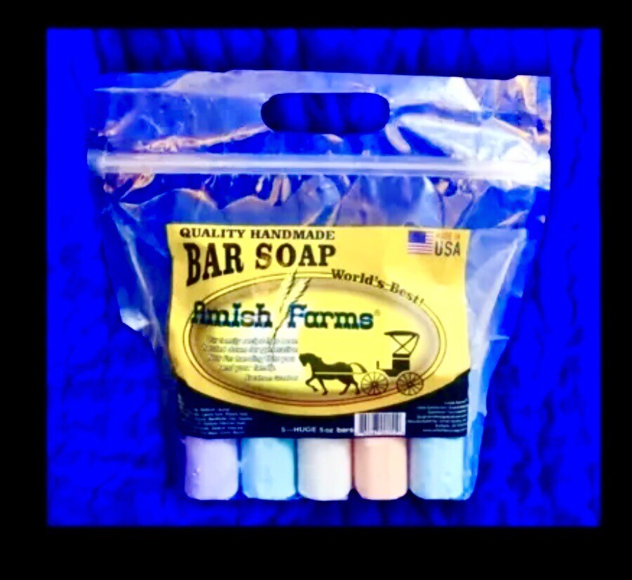 3 Pack (15 Bars) Amish Farm Worlds Best Quality Bar Soap each approx 3”x3”x1.25”