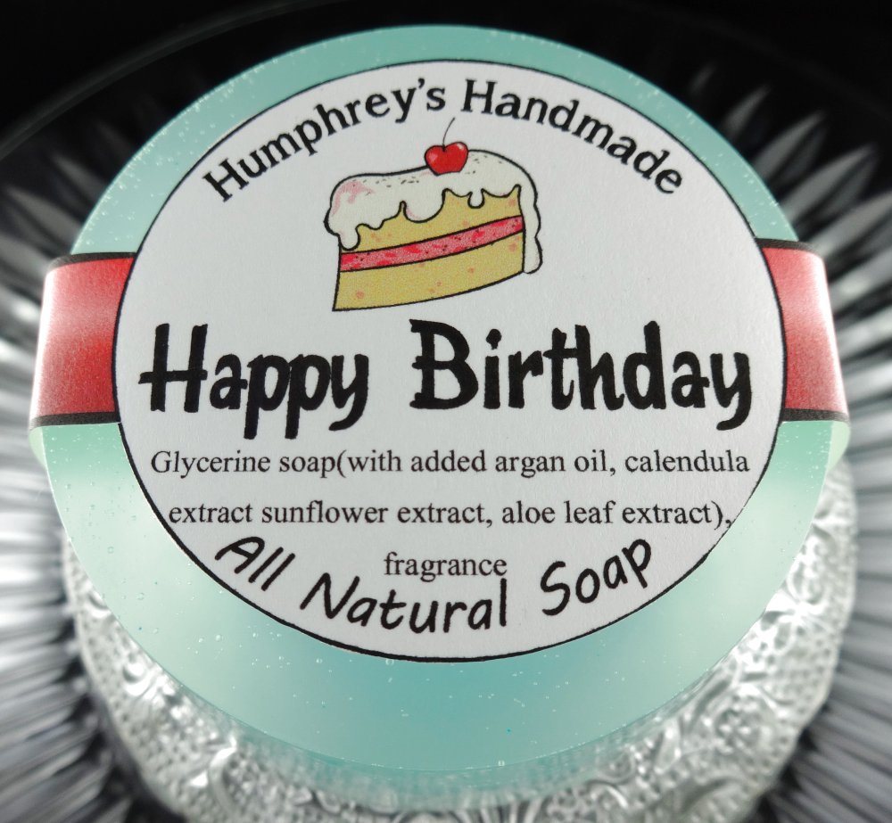 HAPPY BIRTHDAY Women’s Shave & Shampoo Soap Bar Argan Oil Cake Scented Gift