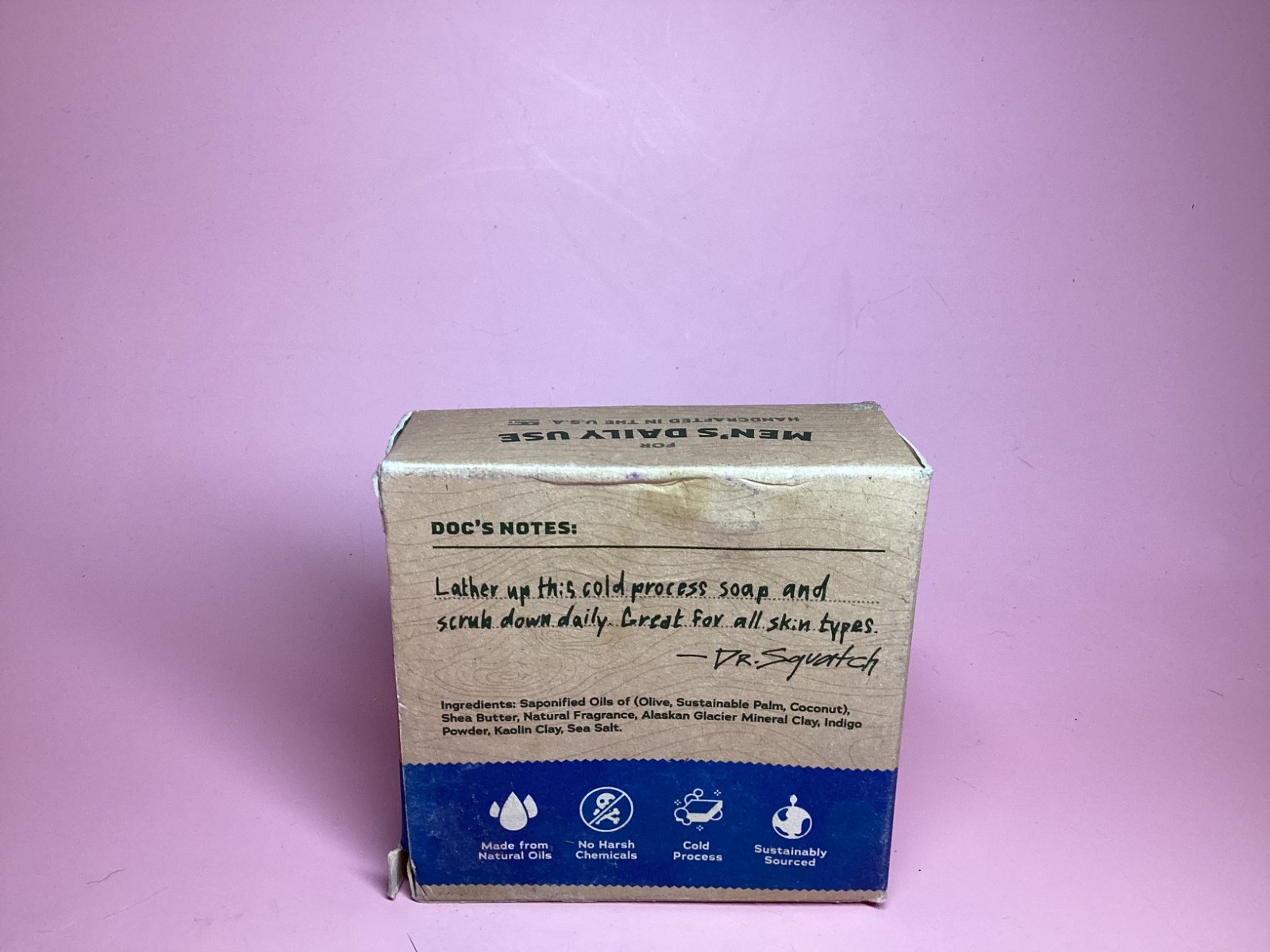 DR. SQUATCH Men’s All Natural Bar Soap – Fresh Falls – Clean Breeze Scent – 5oz