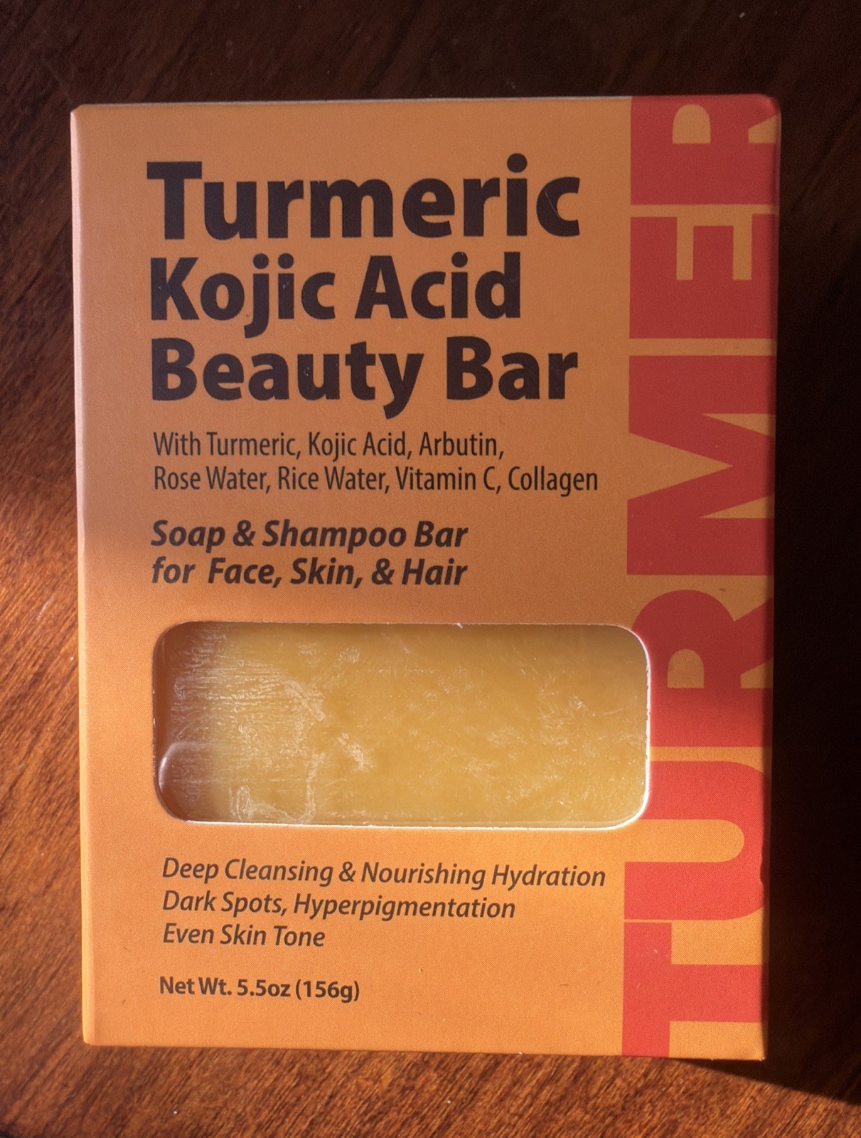 NATURES Turmeric Kojic Acid Beauty Soap & Shampoo Bar For Face, Skin, & Hair
