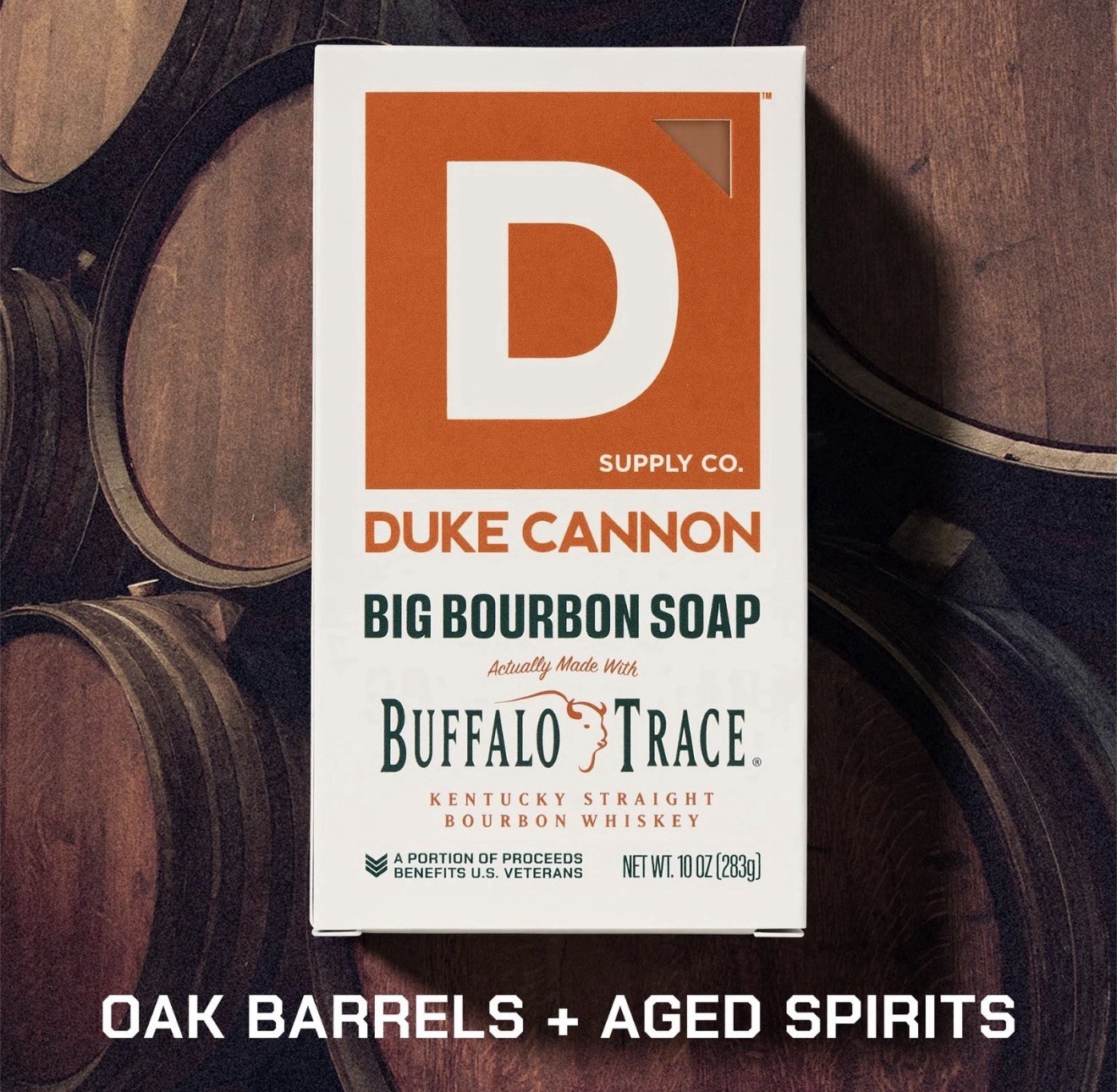 Duke Cannon Supply Co. Men’s Bourbon Bar Soap 10 oz Extra Large – USA Made – NEW
