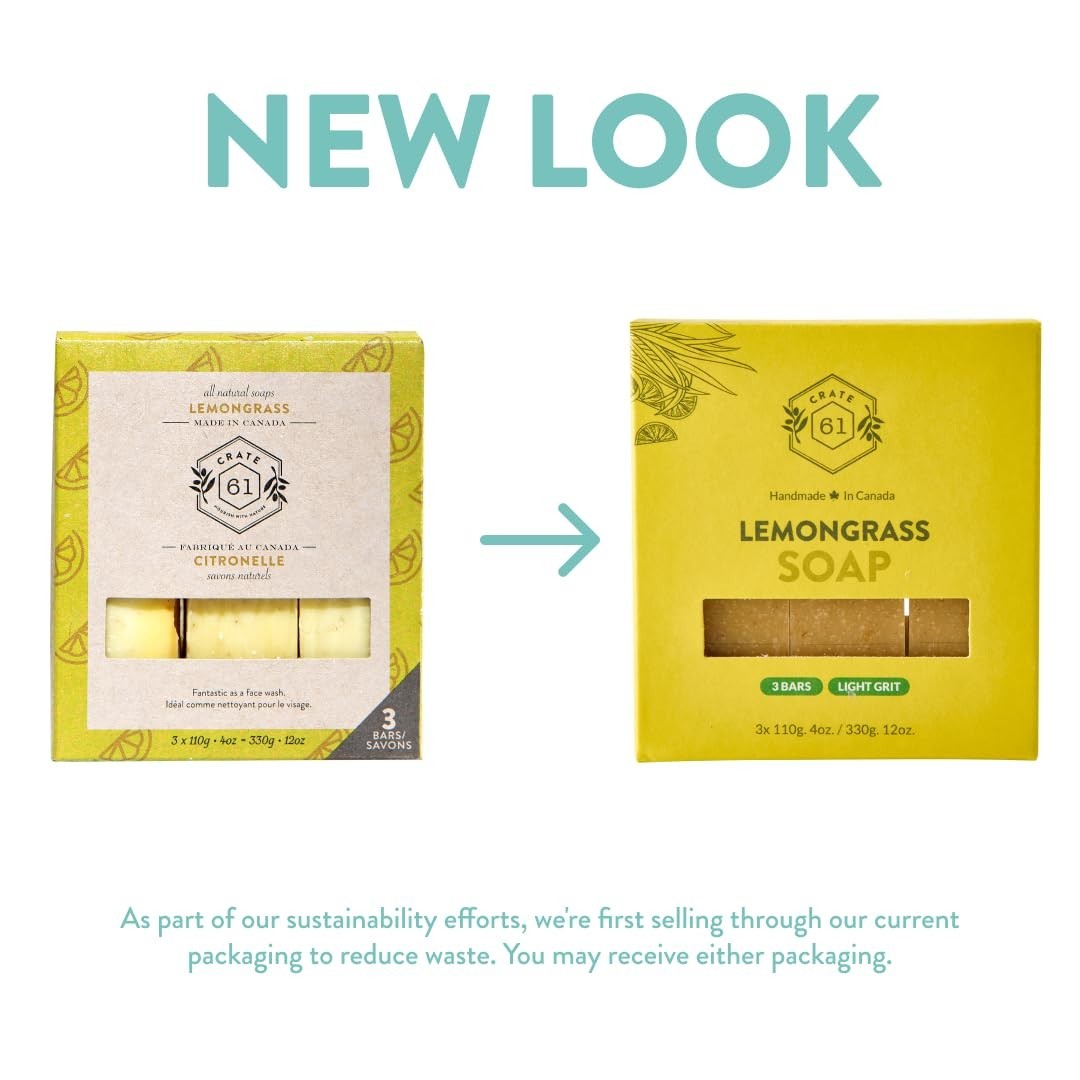 Soap – 3 Pack Lemongrass Cold Process Bars for All Skin Types