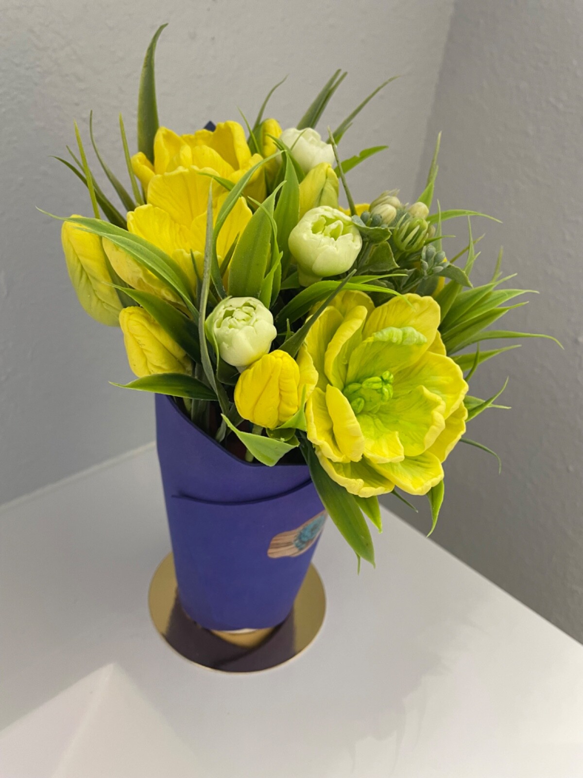 Hand made soap, soap flowers bouquet yellow tulips , soap hand made gift Ukraine