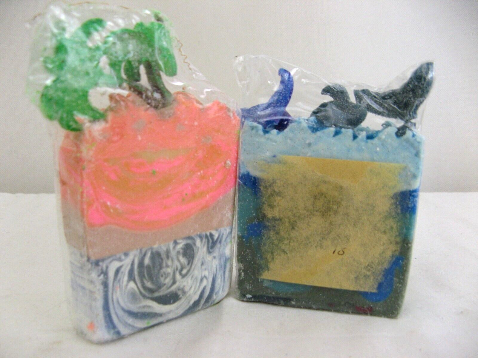 2 Hand Made Tropical Ocean Decorative Bar Soaps 4″ Tall 4 oz. Each