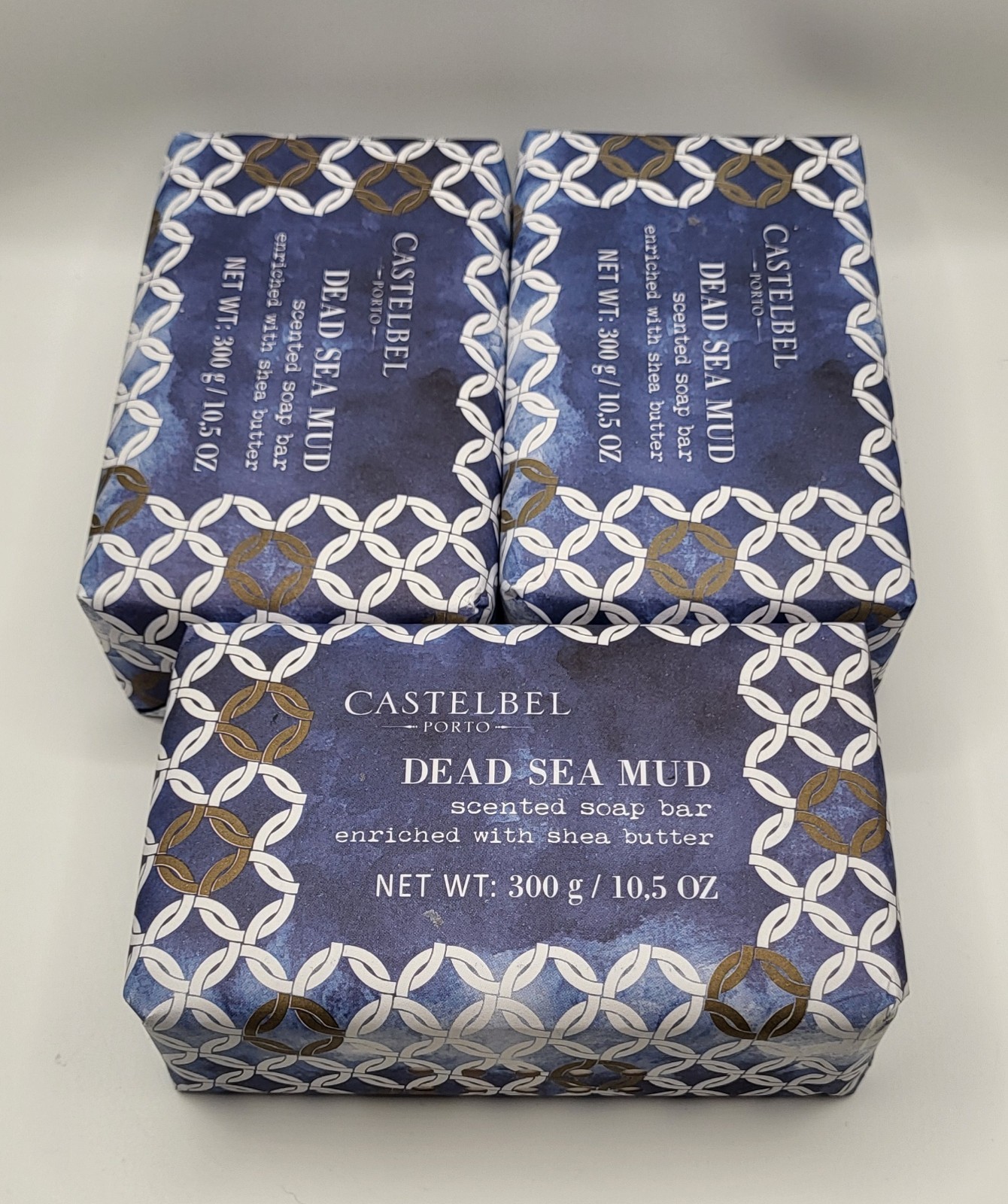 Castelbel Scented Bar Soap Lot Of 3 Dead Sea Mud w Shea Butter Gift Wrapped 10oz