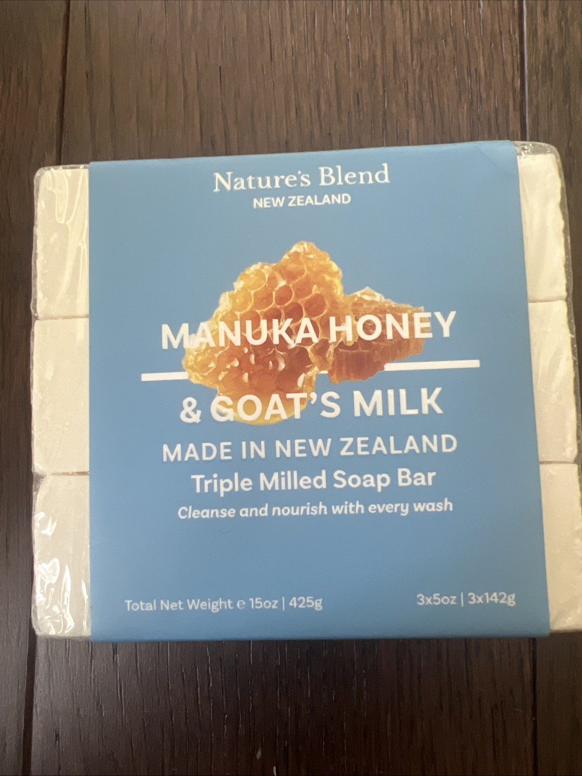 Nature’s Blend Manuka Honey & Goat’s Milk Soap Bar – Made In New Zealand (3 pcs)