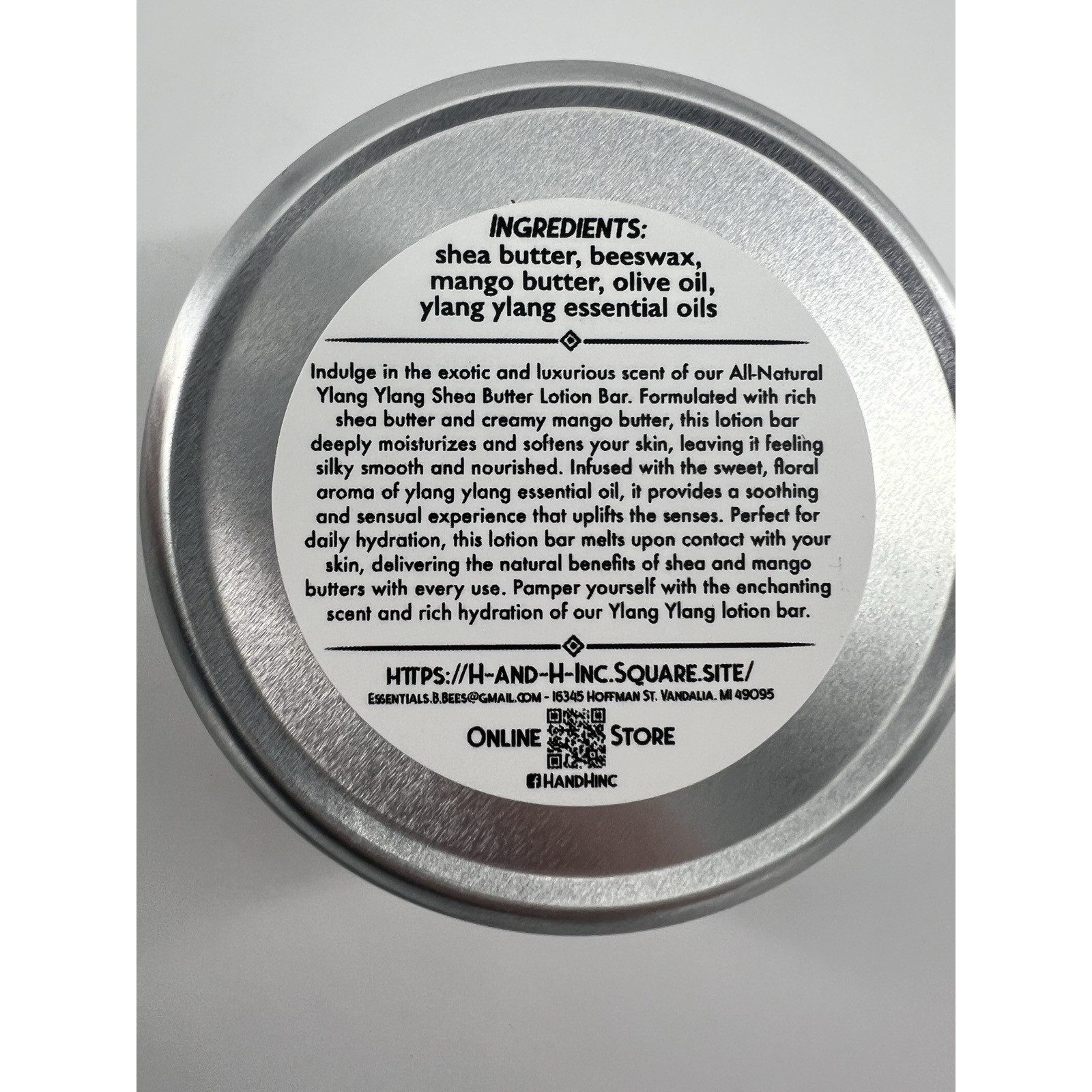Ylang Ylang Shea Butter Lotion Bar 1.5 Oz All Natural Bee’s Essentials New
