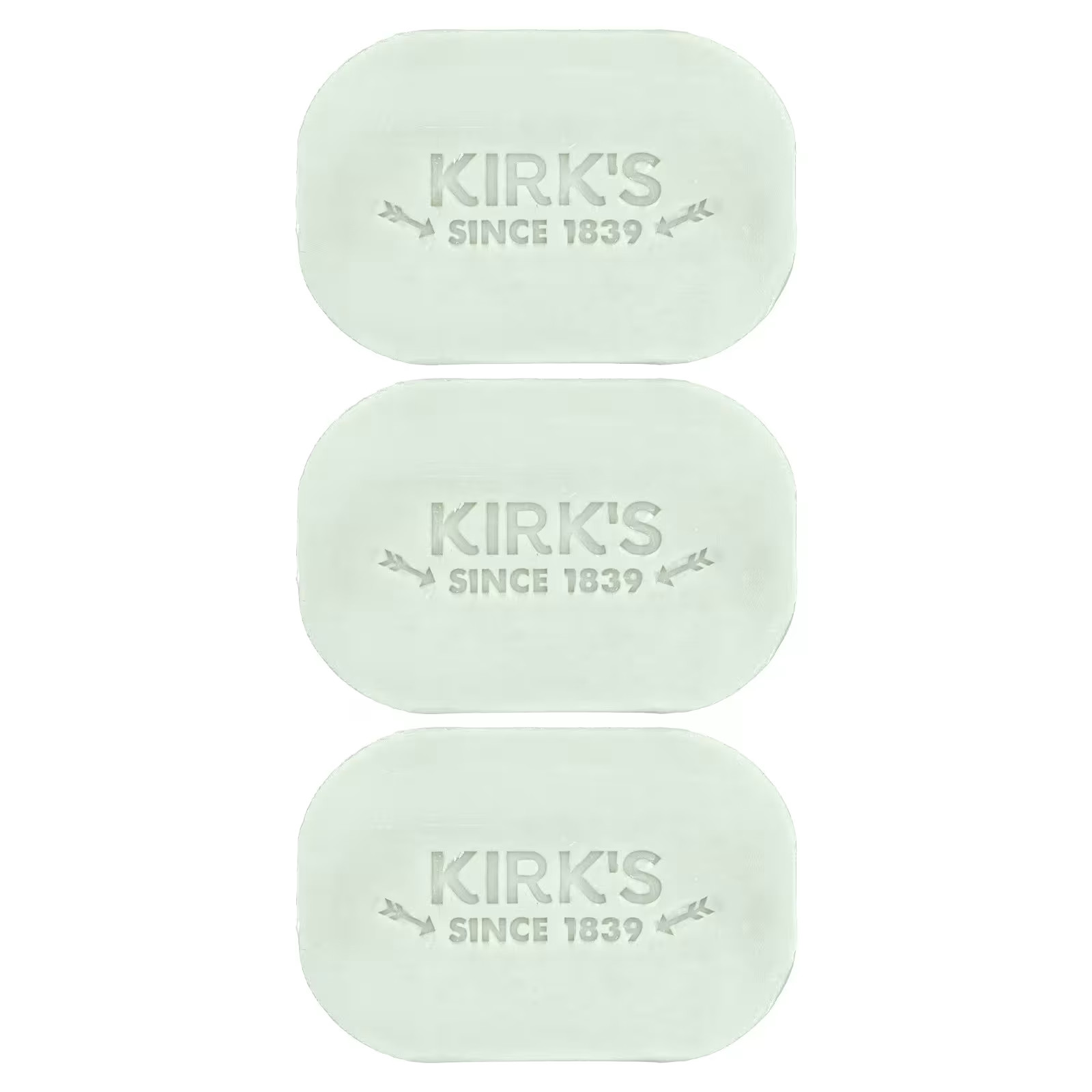 Kirk’s Natural Gentle Castile Bar Soap Soothing Aloe Vera 3 Bars Each (Pack of 6