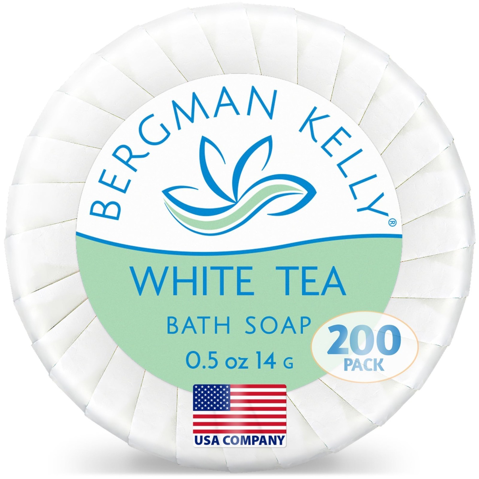 Luxury Hotel Soap Bars – White Tea, 0.5 oz, 200 Pack – Travel Size Mini Soap – I