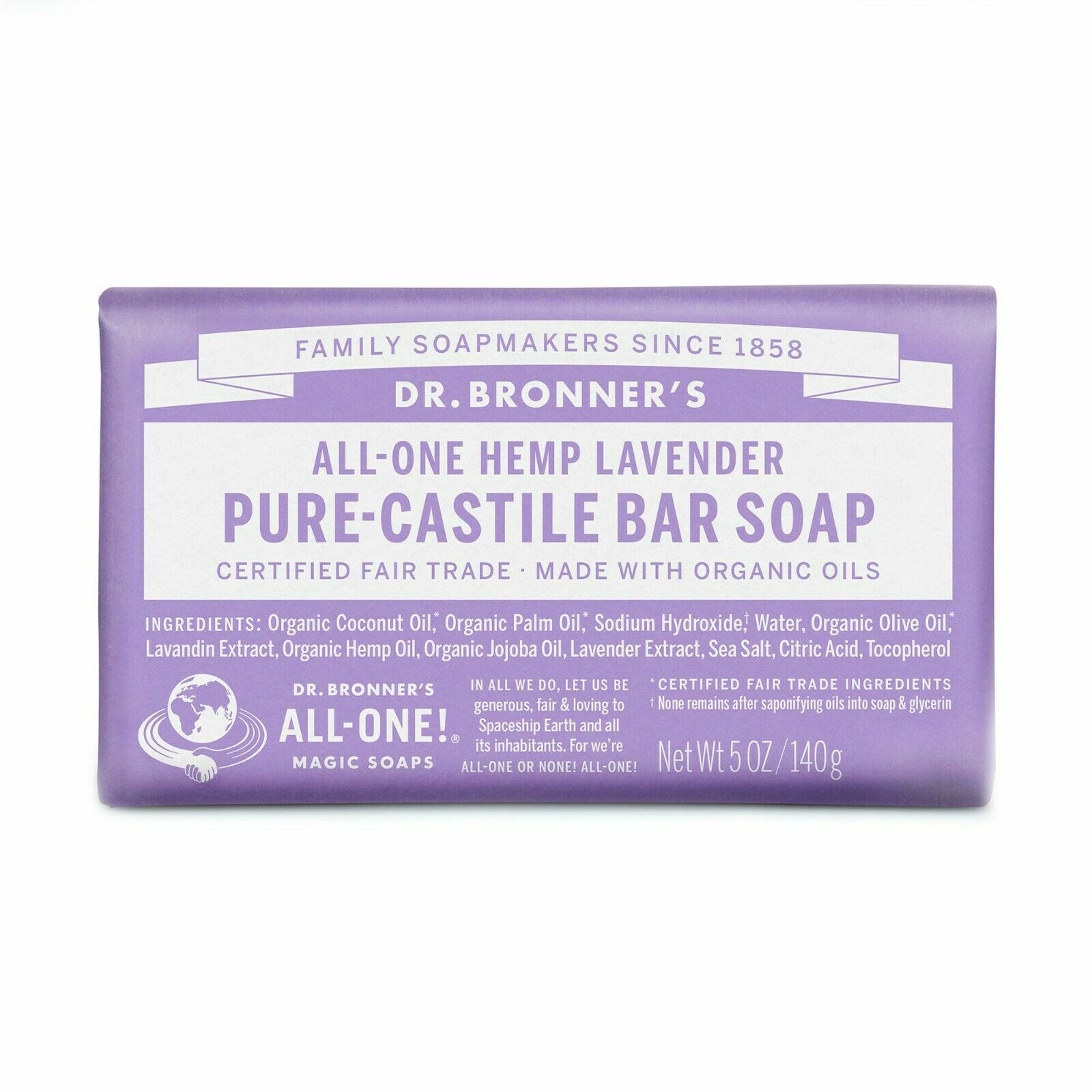 Dr Bronner’s Castile bar soap Lavender