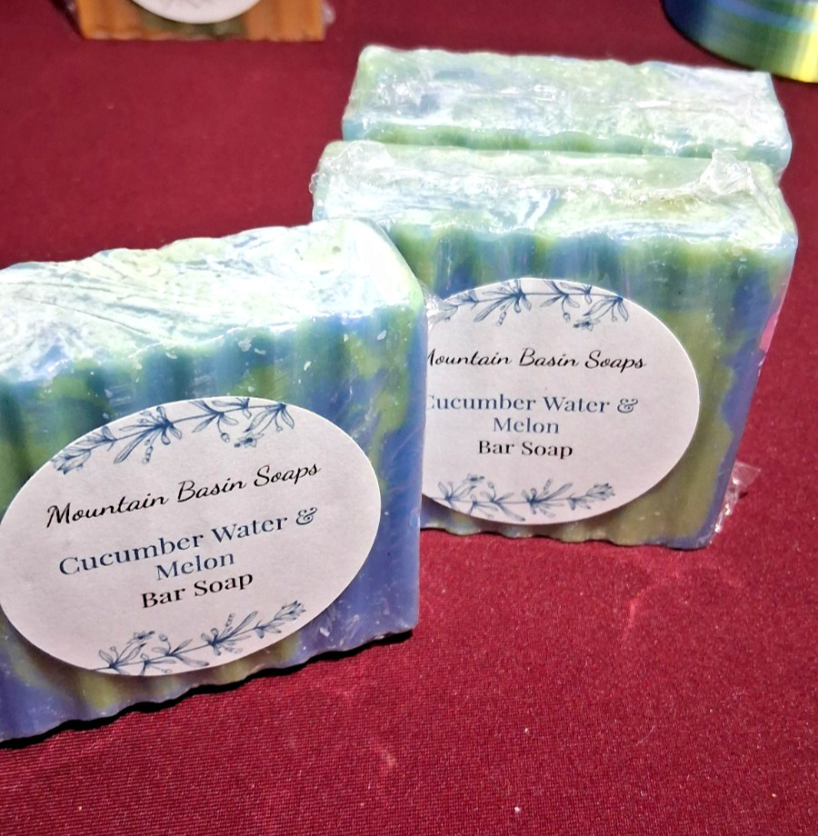 Mountain Basin Soaps, Cucumber Water & Melon, 4 to 4.5 Oz bar