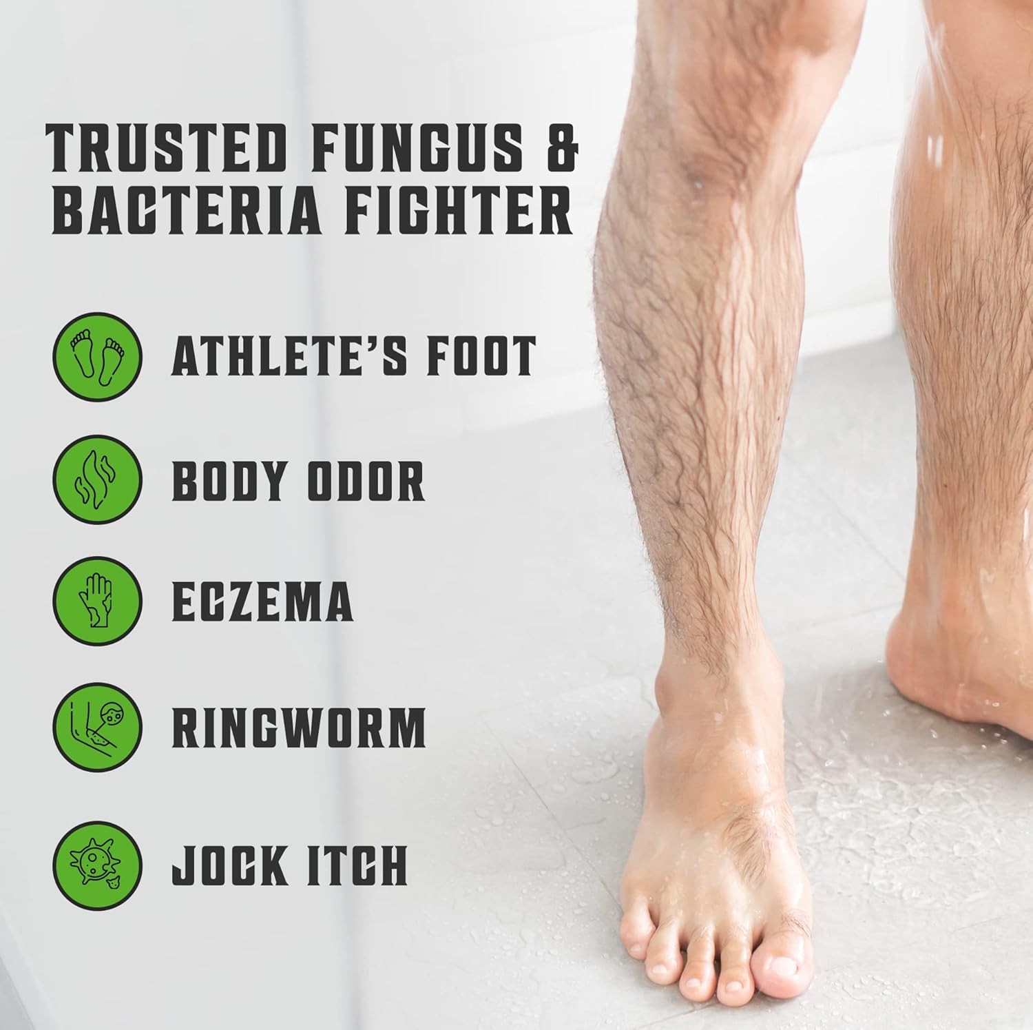 Tea Tree Body Wash Soap for Men – Helps Athlete’s Foot, Jock Itch, Eczema & Body