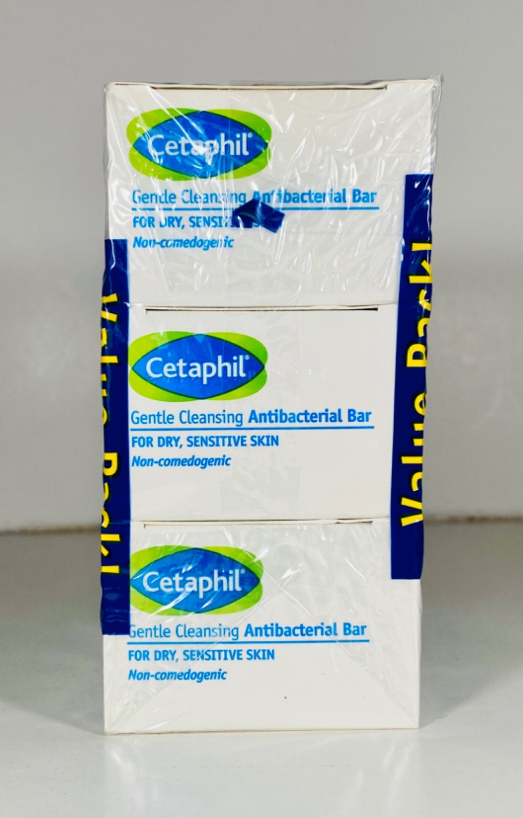 Cetaphil Gentle Cleansing Antibacterial Bar for Dry, Sensitive Skin, 3 Bars, HTF