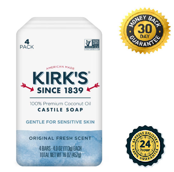 Kirk’s Original Fresh Scent Gentle Castile Soap 4 Ct Pack