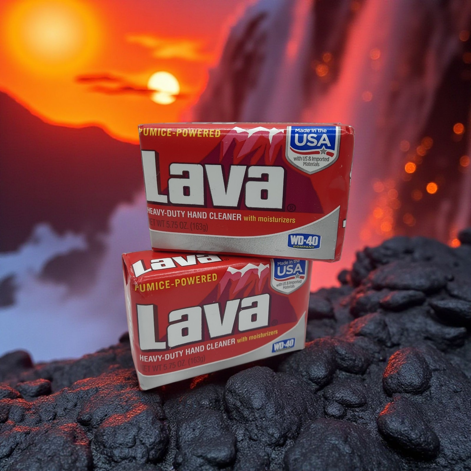 Lava No Scent Moisturizers Heavy Duty Hand Cleaner Bar Soap 5.75 oz. ☆TWO☆