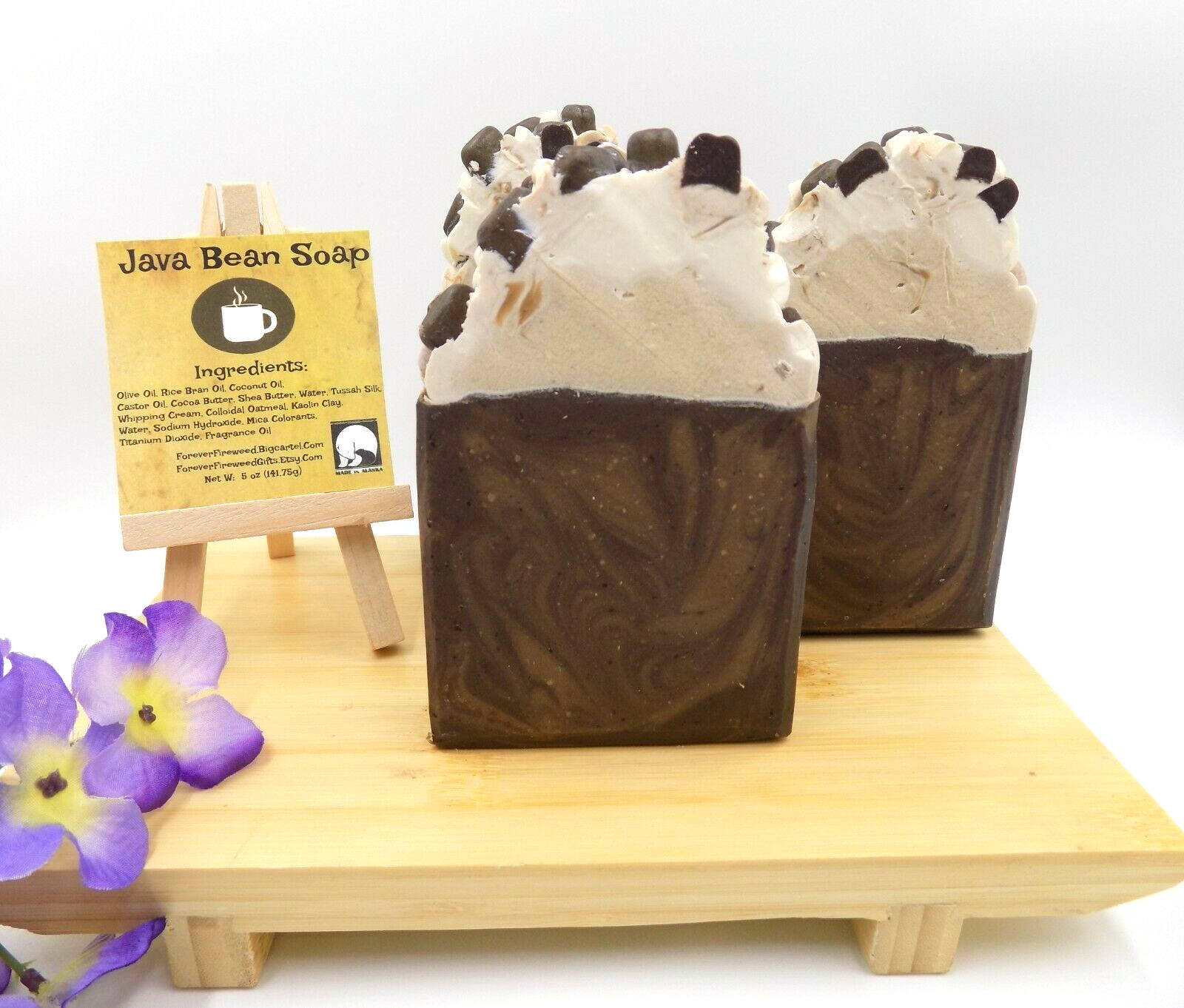 Coffee Handmade Bar Soap / Java Bean / Latte Coffee Soap