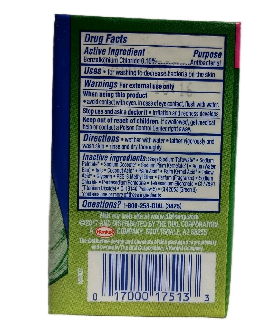 21 Bars Dial Antibacterial Bar Soap Mountain Fresh Deodorant 3.2 Oz. Each