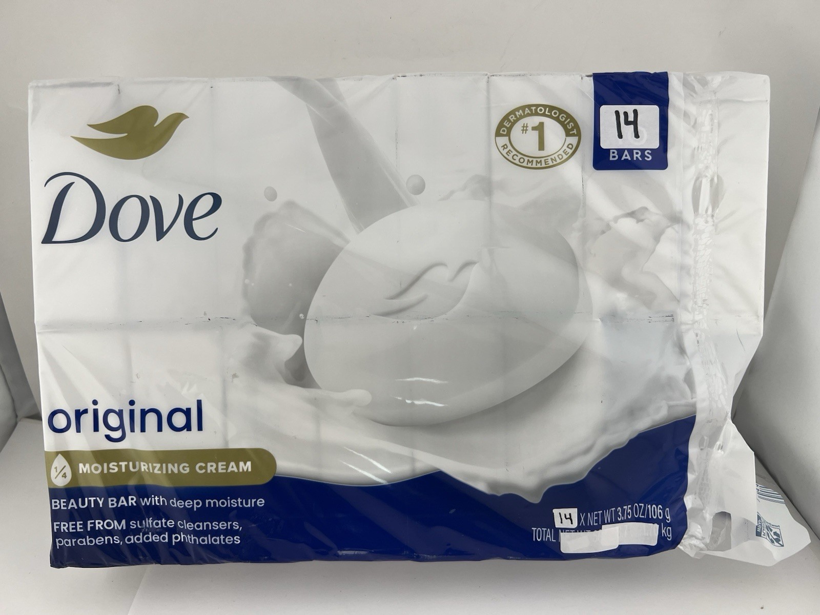Dove Beauty Bar Soap ORIGINAL Deep Moisture *READ MORE* 3.75oz Ea, Only 14 BARS