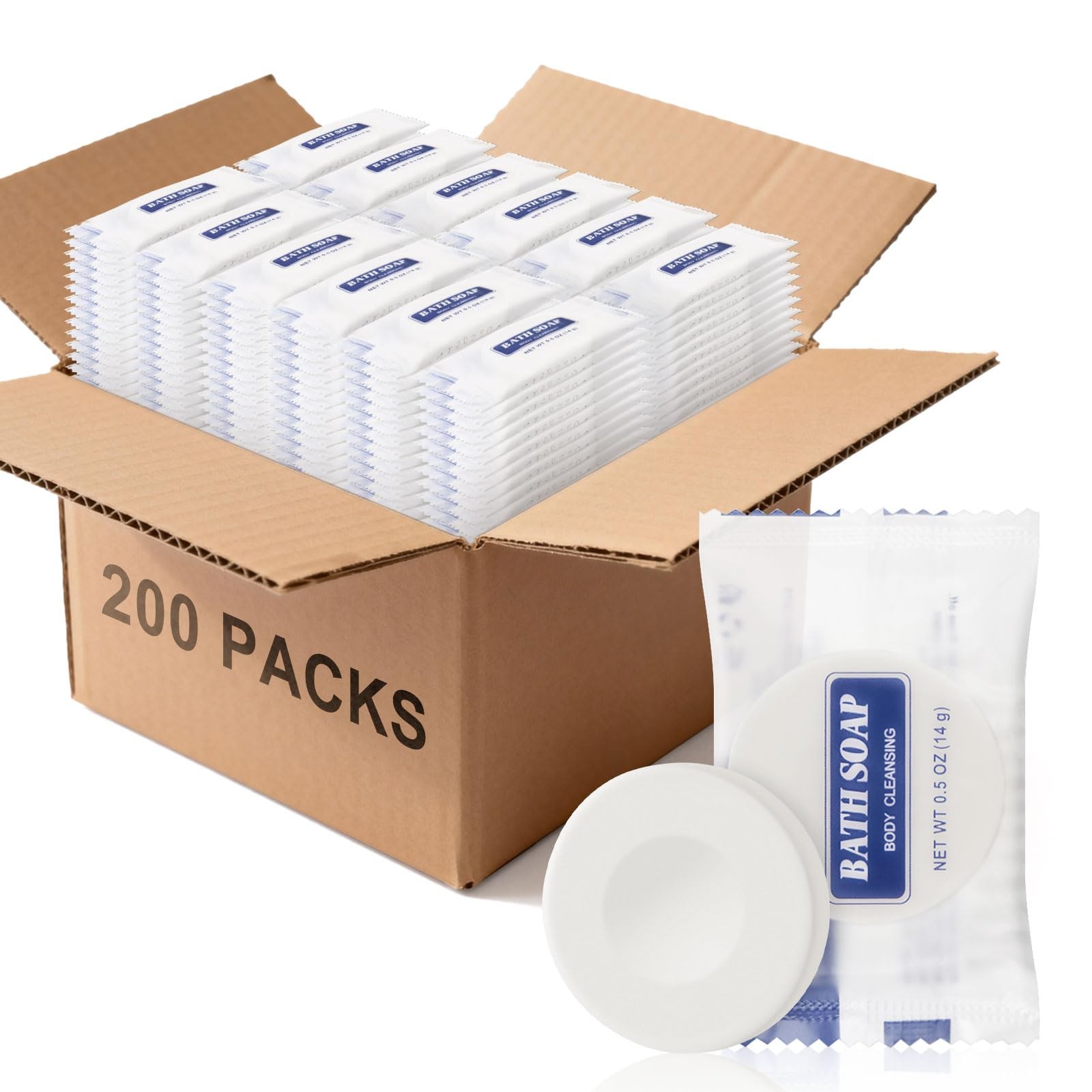 HQSLsund 0.5 oz Bulk Travel Size Bars Soap, Individually Wrapped Small Face a…