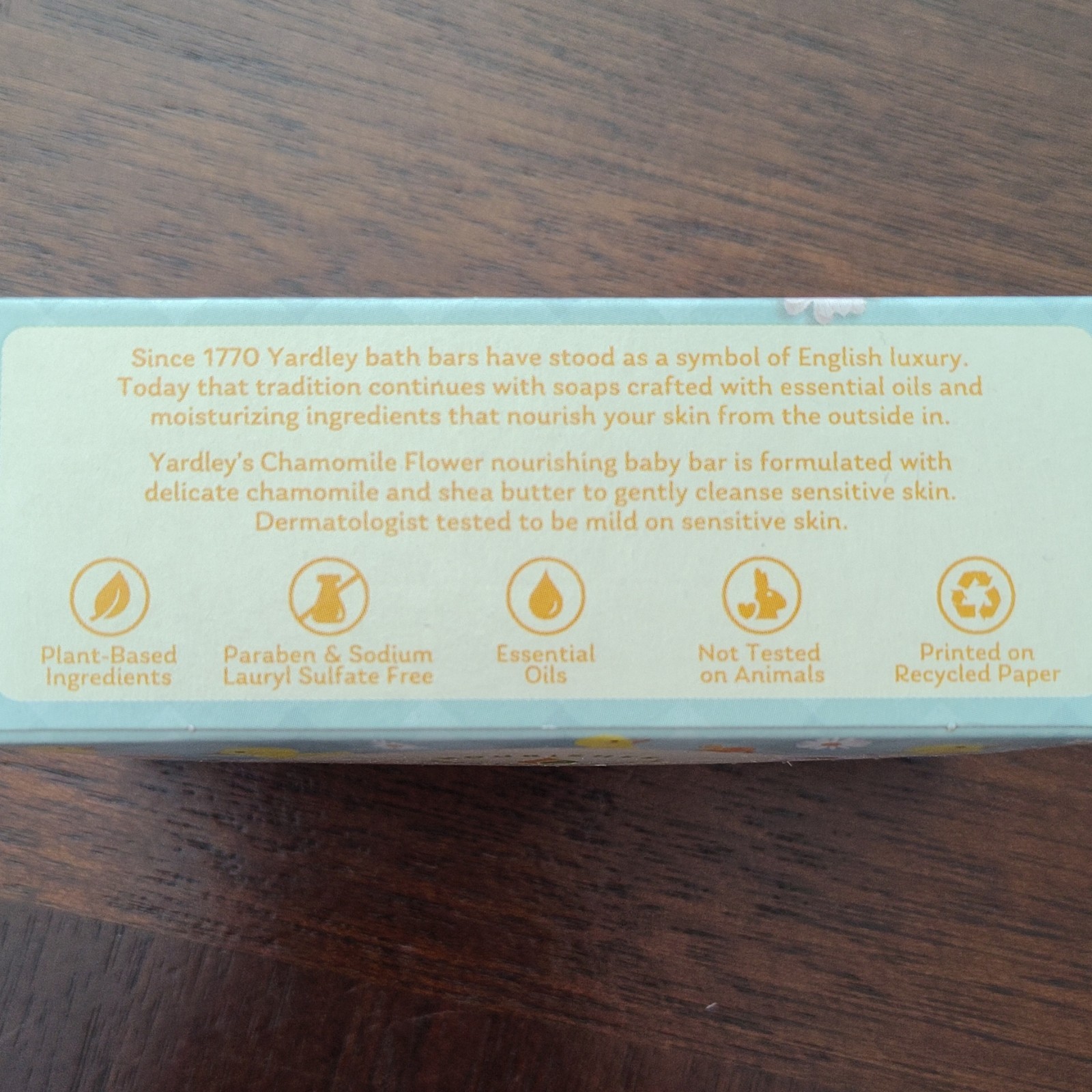 Yardley London Nourishing Baby Bar Soap Chamomile 4 oz Paraben-Free