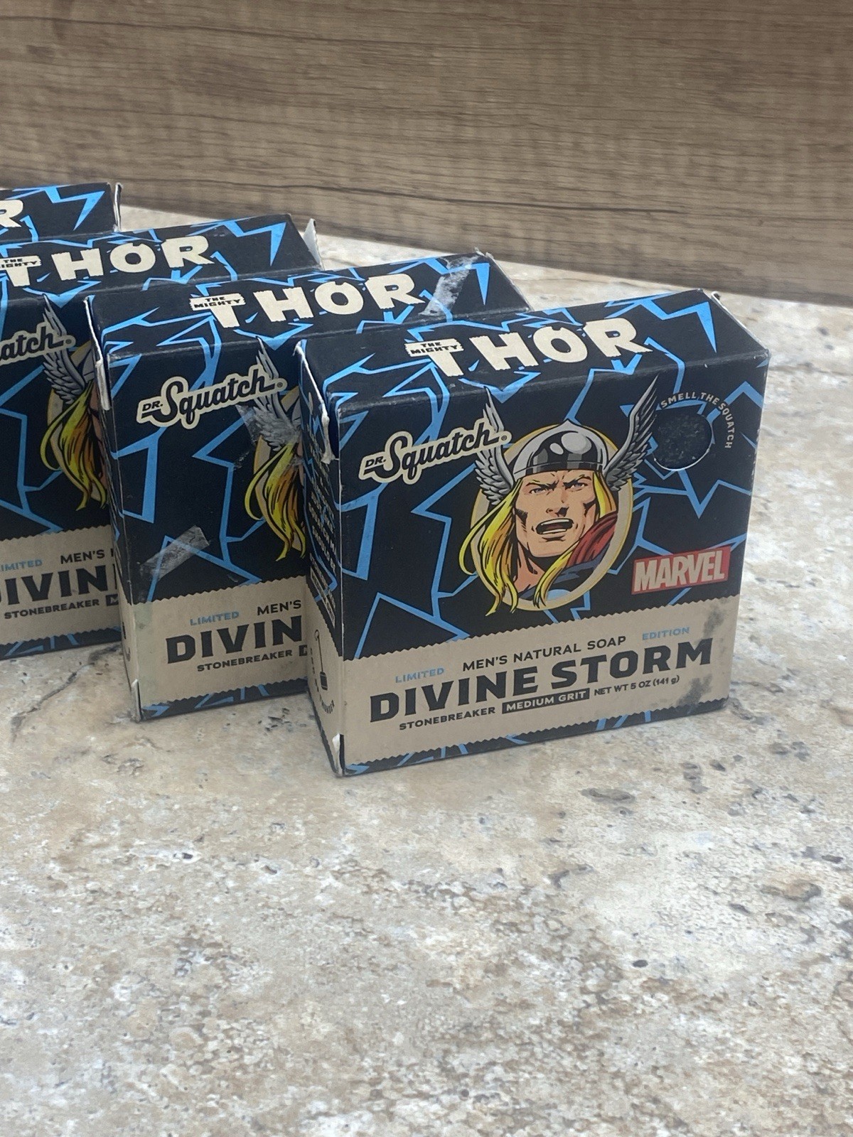 Dr. Squatch Divine Storm Thor Limited Edition Natural Soap Marvel Avengers NEW