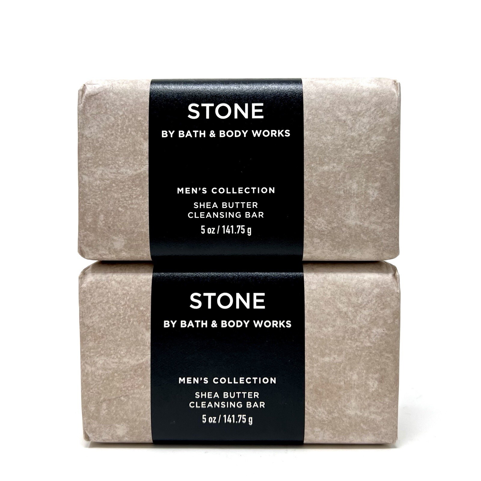 2 Bath & Body Works Stone Shea Butter Cleansing Bars Men’s Collection 5 Oz Each