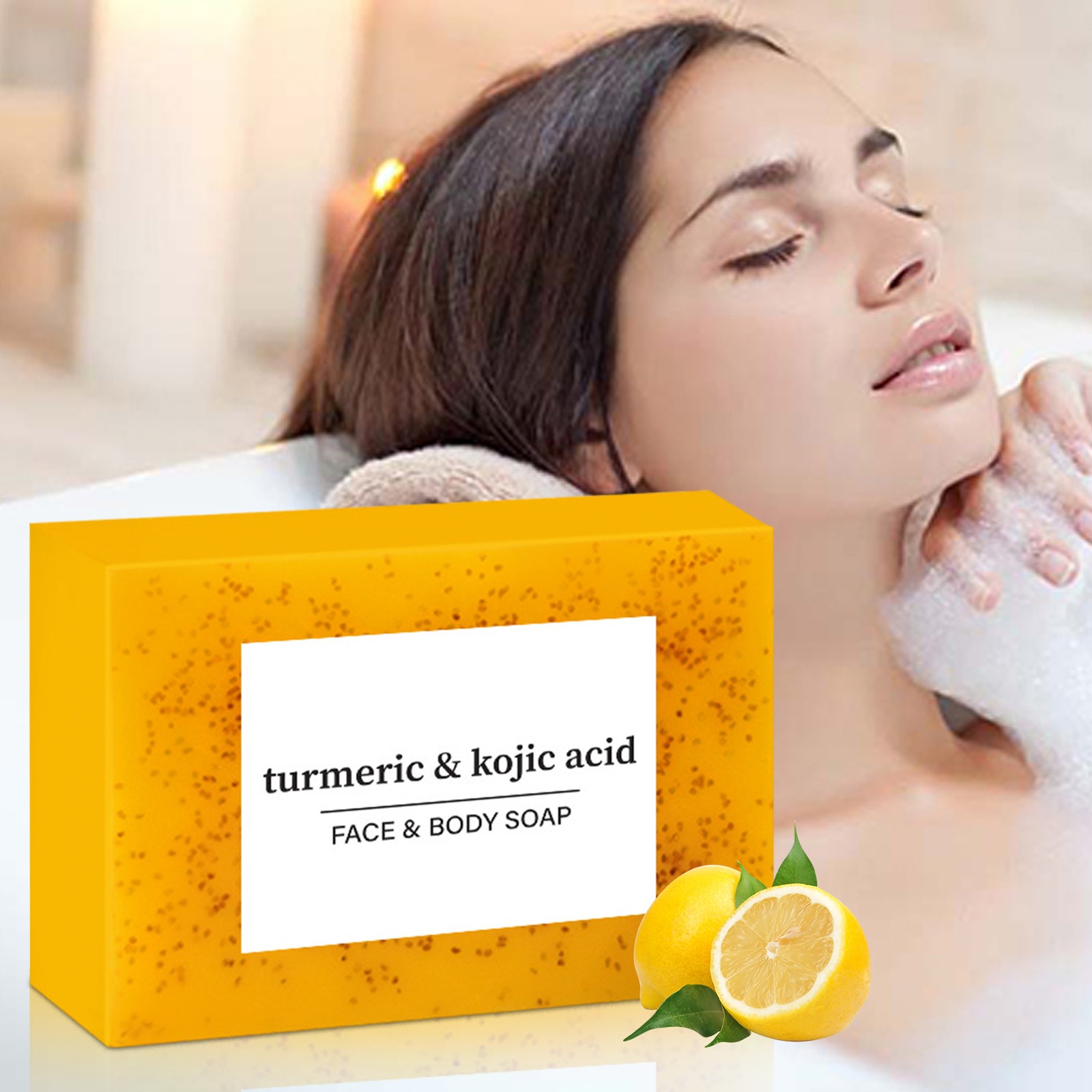2PCS Tumeric Soap Skin Whitening Dark Spots lightening Acne Brightening Turmeric