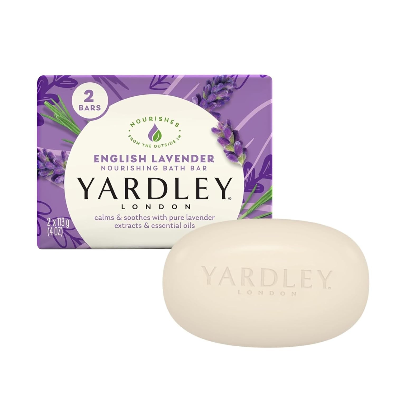 English Lavender Bar Soap 2 Count