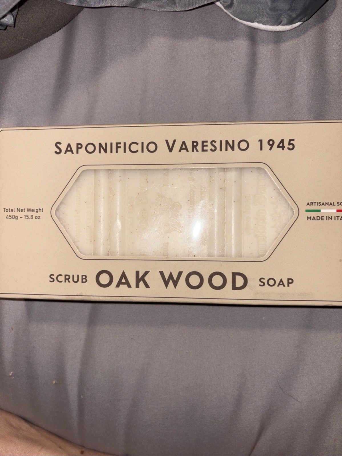 Saponificio Varesino Oak Wood Soap Bar Men Made in Italy 450g 15.8oz