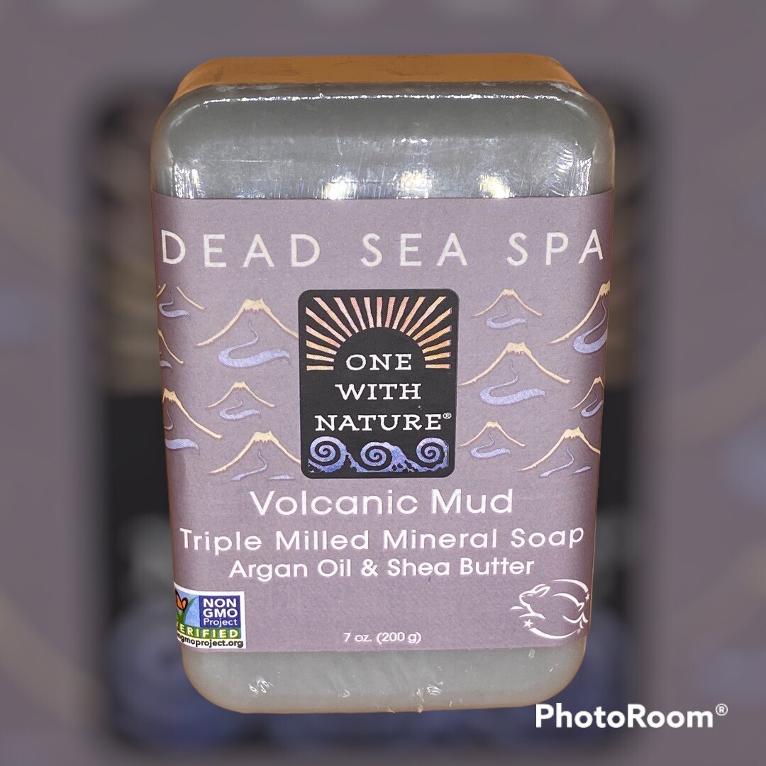 Volcanic Mud Soap with Dead Sea Minerals, Argan Oil & Shea Butter, 7 oz