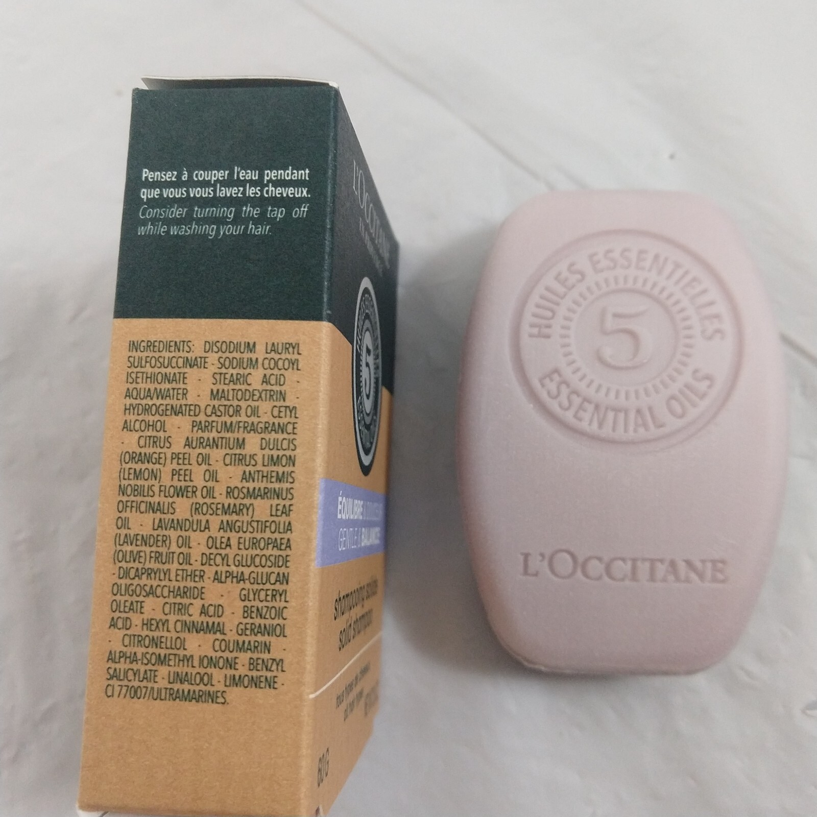 L’OCCITANE Gentle & Balance Solid Shampoo Bar 2.1OZ /60G NEW