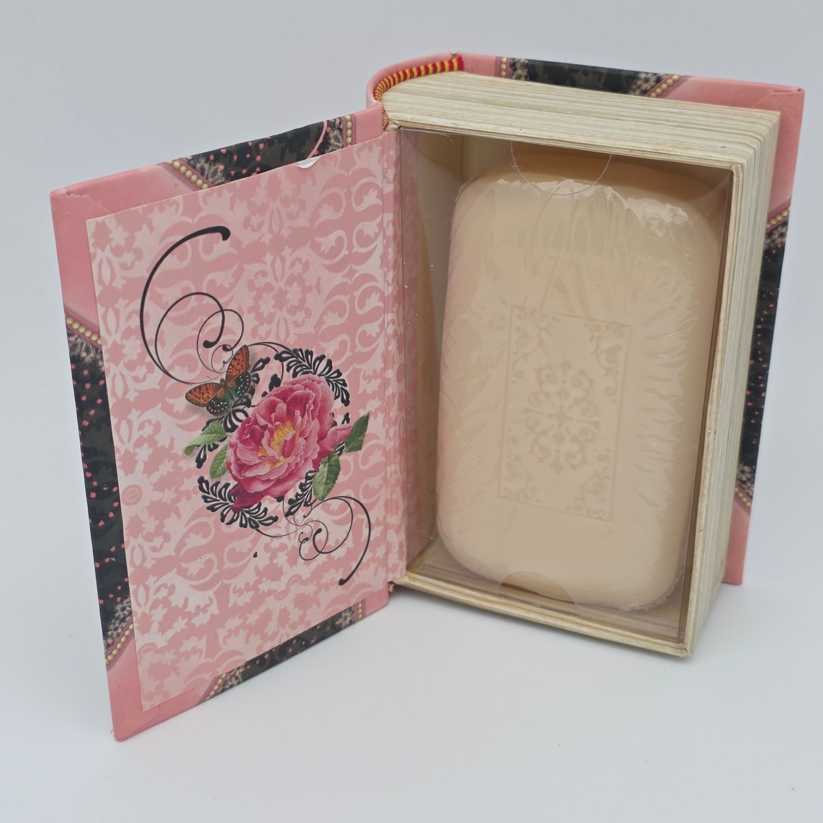 Punch Studio Citrus Passion Soap 4oz Pink Floral Keepsake Book Box New Sealed