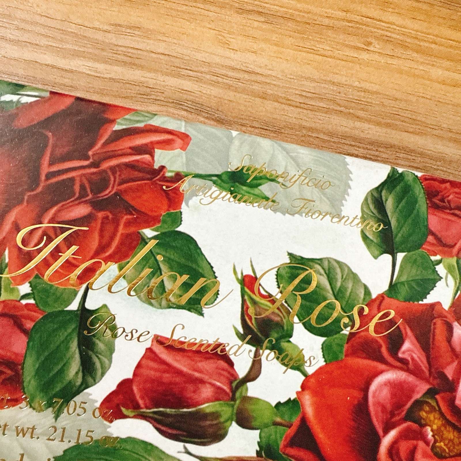 Saponificio Artigianale Fiorentino Italian ROSE Soap Tuscany 3x 7.05oz GIFTBOX