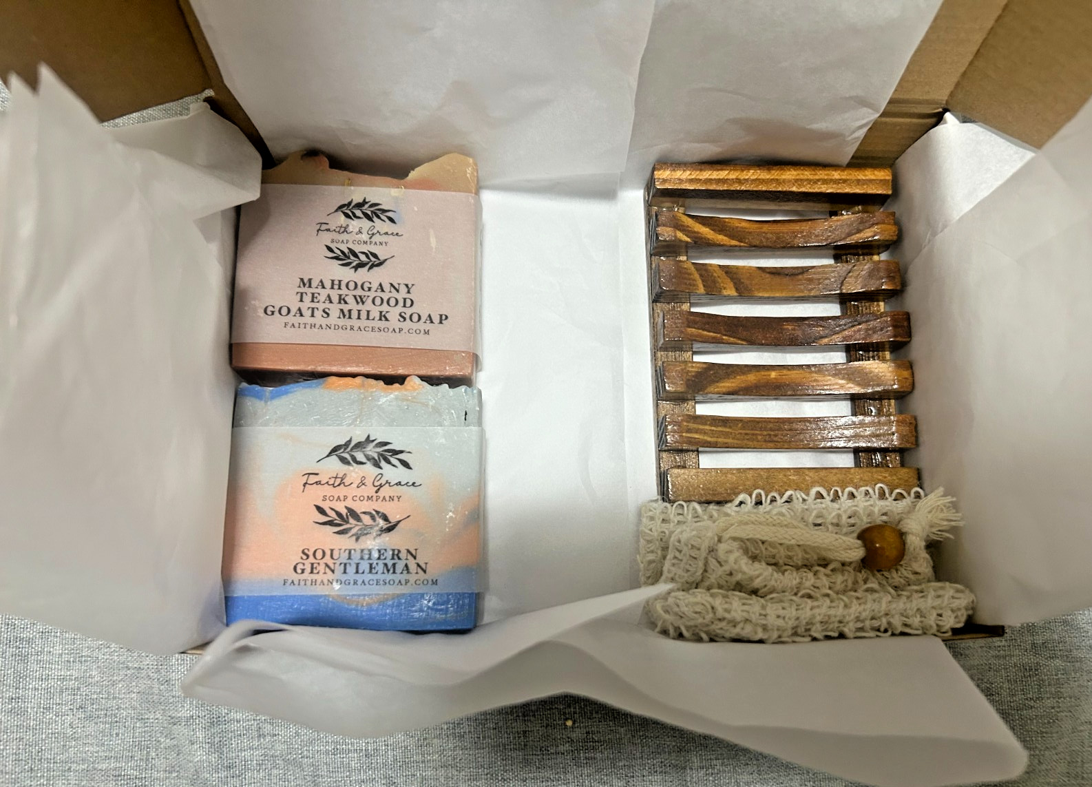 handmade vegan soap bars gift set for men