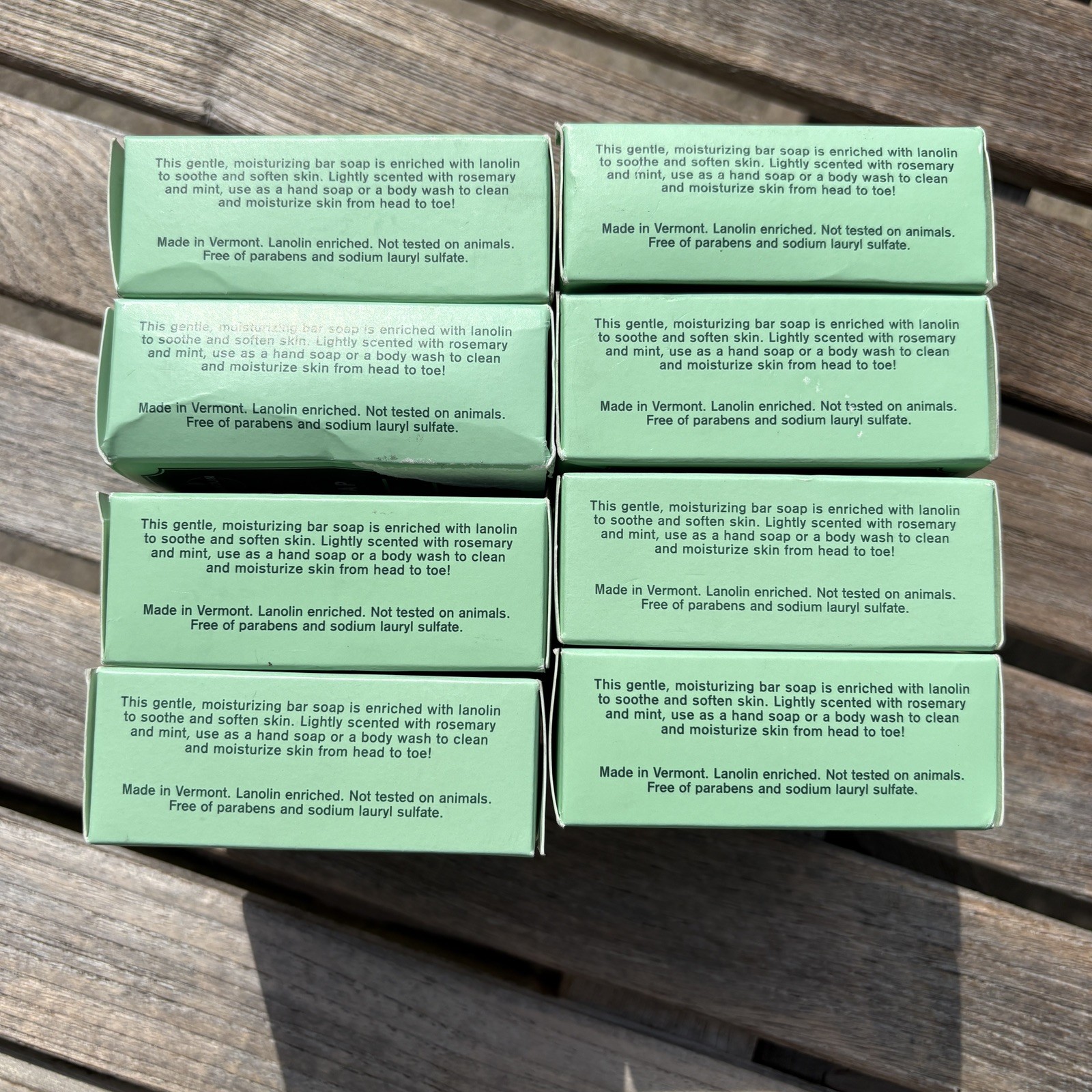8 Pack Bag Balm Mega Moisturizing Soap Rosemary Mint 3.90 Oz Each