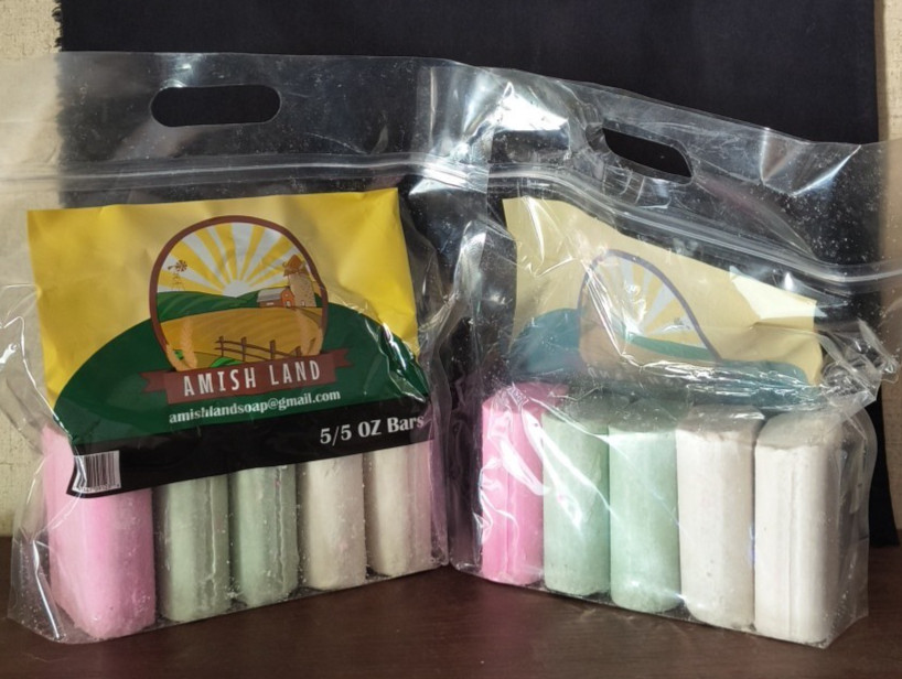AMISH LAND BAR SOAP 10 5OZ BARS TOTAL 2 BAGS