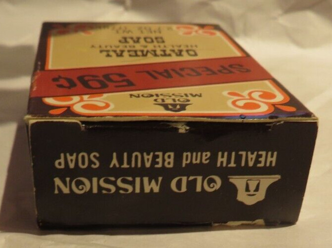 Vintage Old Mission-Health and Beauty Oatmeal Soap 2.7 OZ each Made in CA USA