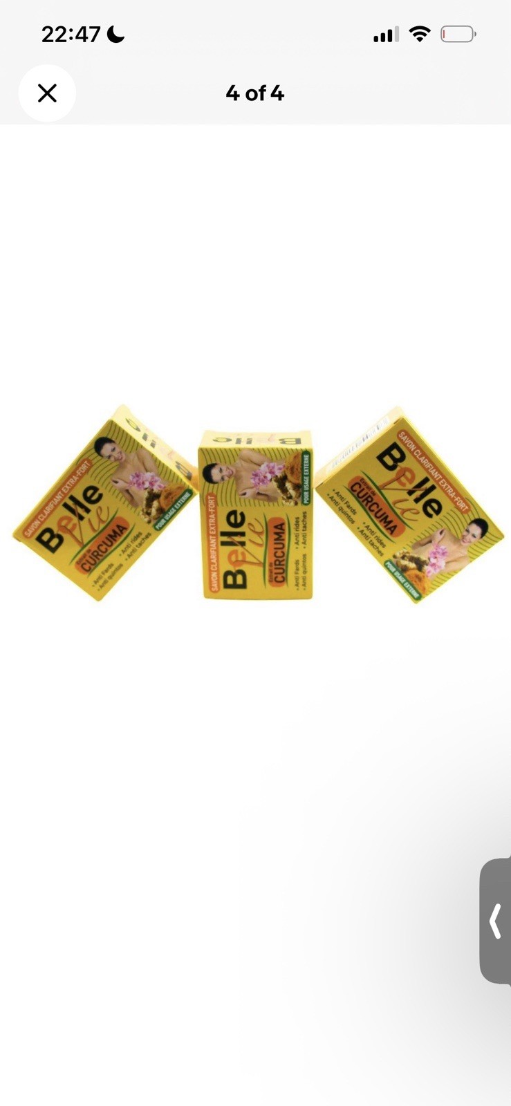 X 3 Soap. Belle Vie Turmeric Extracts Soap. Anti Dark Spots & Knuckles 225g X 3