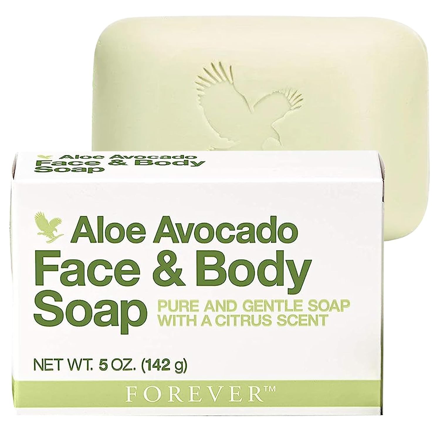 Aloe Avocado Face & Body Soap Bar Fresh Citrus Vegan Gluten Free 1 Bar