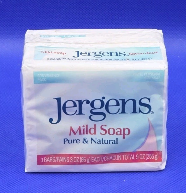 NEW Jergens Mild Soap Pure & Natural Bars – 3 Bars – 3oz Each (9oz total)