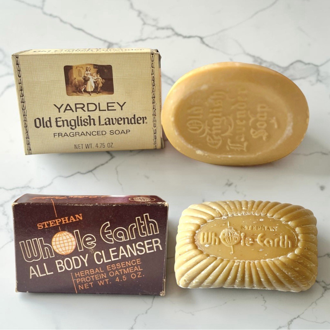 Vintage Bar Soap 2 Pc Lot Stephan Whole Earth & Yardley Old English Lavender NEW