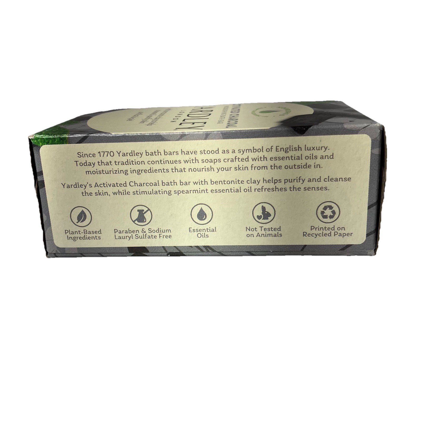Yardley London Activated Charcoal Bar Soap (4 oz) Luxury Bath & Body Bar 6 Pack