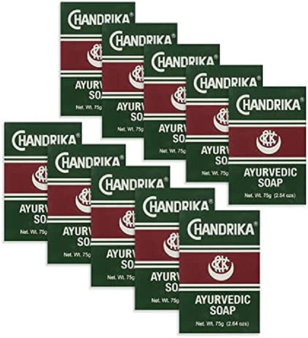 Chandrika Soap Ayurvedic Herbal And Vegetable Oil Soap – 2.64 Oz – Case Of 10
